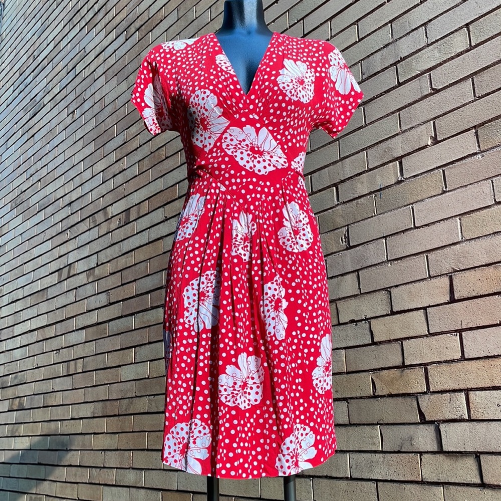 Vintage 70’s Lynda Pizzuto for Phoebe Hawaiian tie back dress Measurements